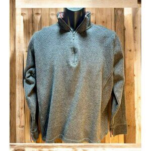 Orvis Womens Charcoal Quarter-Zip Pullover Sweater XL